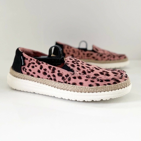 Hey Dude Wendy Lena Leopard Rose Pink 
